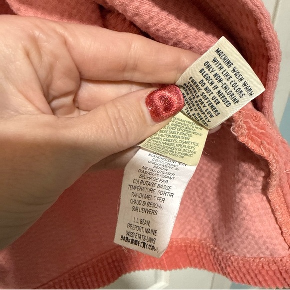 L.L. Bean Coral Button Down Shirt - Picture 9 of 10